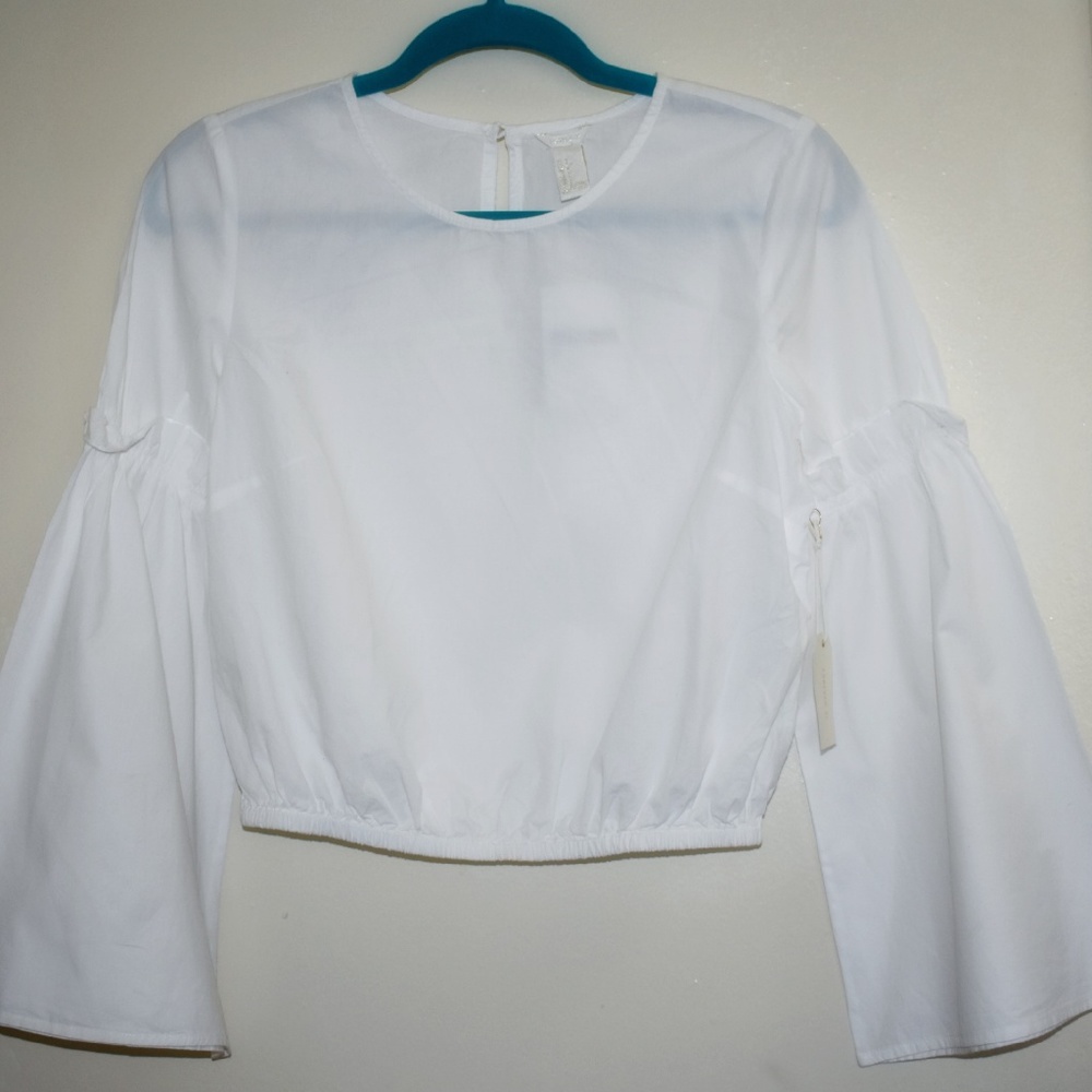 Forever 21 White Long-Sleeve Shirt